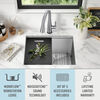24” Workstation Undermount Single Bowl 16 Gauge Stainless Steel Laundry Utility Kitchen Sink with WorkFlow™ Ledge and Accessories